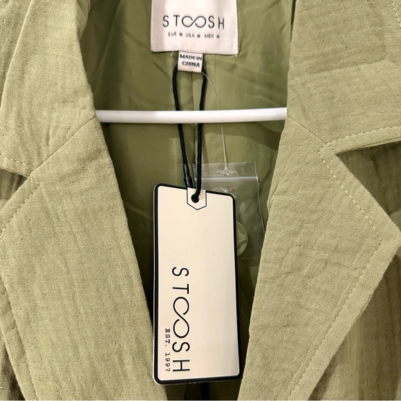 STOOCH Gauze Cotton Shell Flap Pocket 2-button Blazer Moss Green - NWT - Size M - Picture 3 of 8